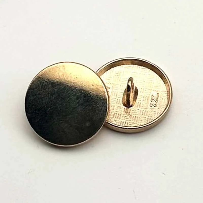 1 Inch Round Flat Metal Shank Buttons for Women's Coat 20PCS