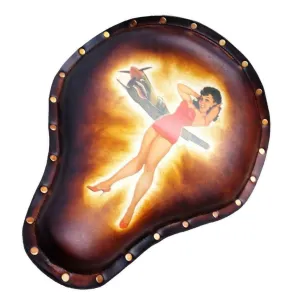 12X13 Bomber Tattoo Copper Rivets Harley Chopper Sportster Dyna Spring Solo Seat