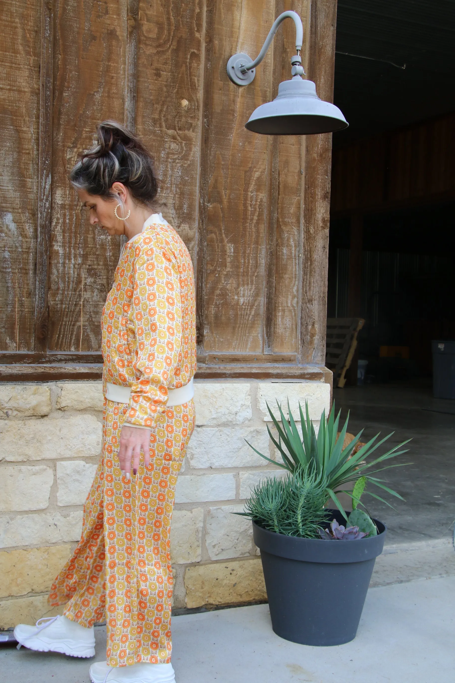 2108 SATIN PANT ORANGE SUNSHINE