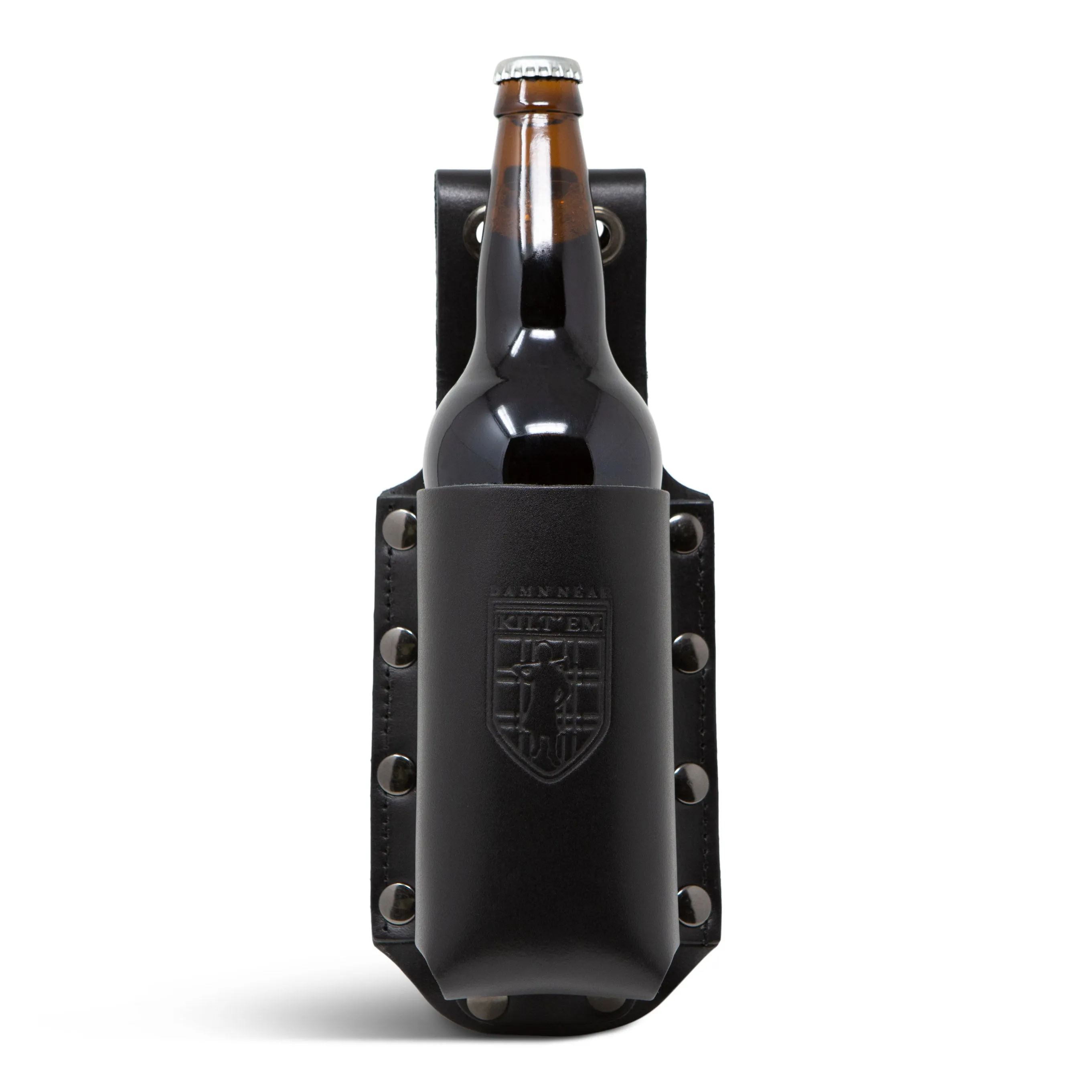 22 oz Bomber XL Bottle Holder - Black Leather