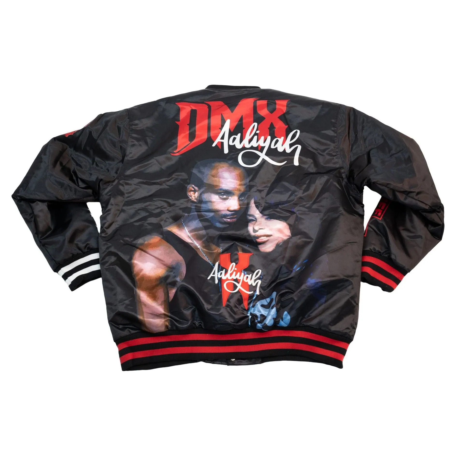 AALIYAH DMX SATIN JACKET RED/BLACK