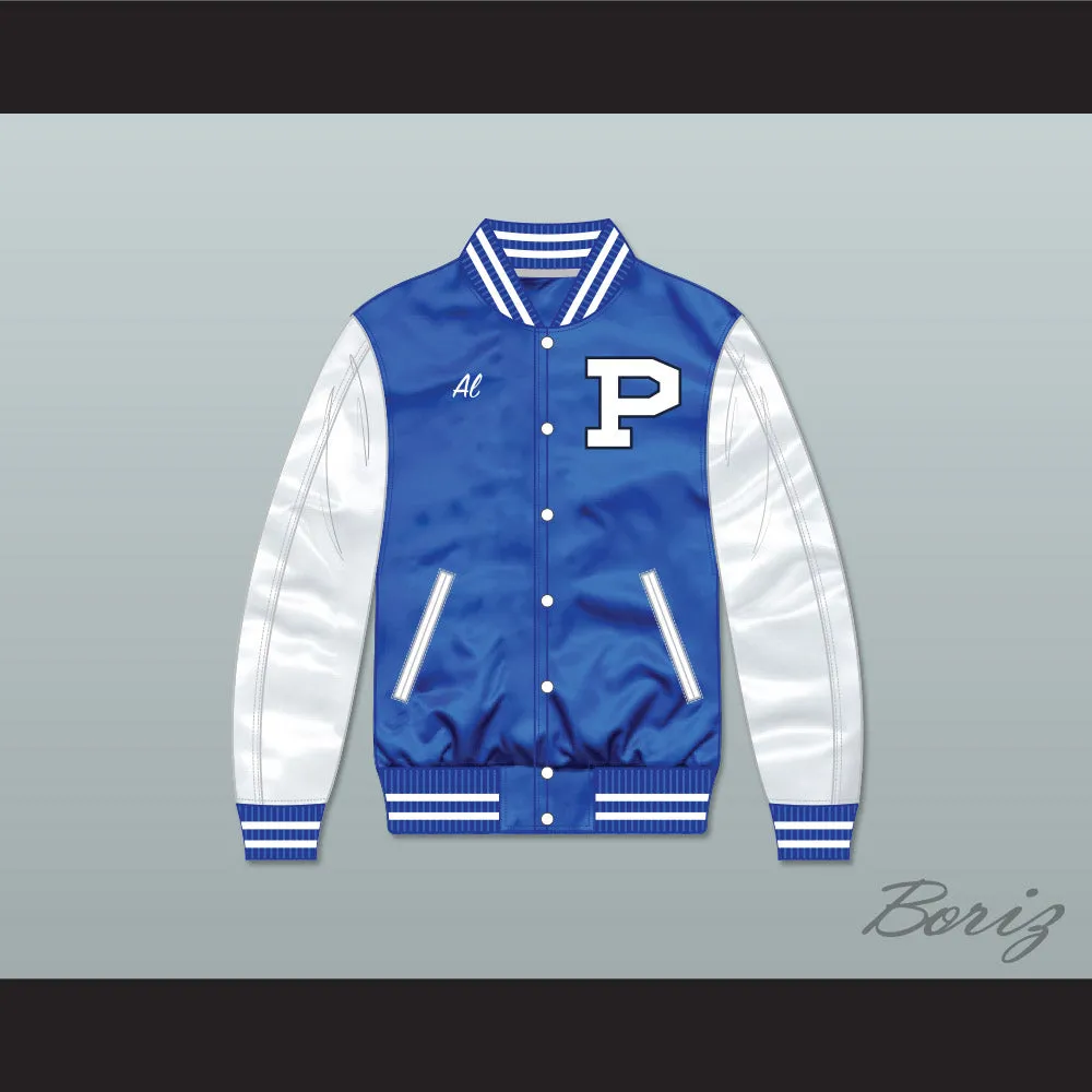 Al Bundy Polk High School Blue/ White Varsity Letterman Satin Bomber Jacket