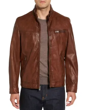Antique Lamb Leather Bomber
