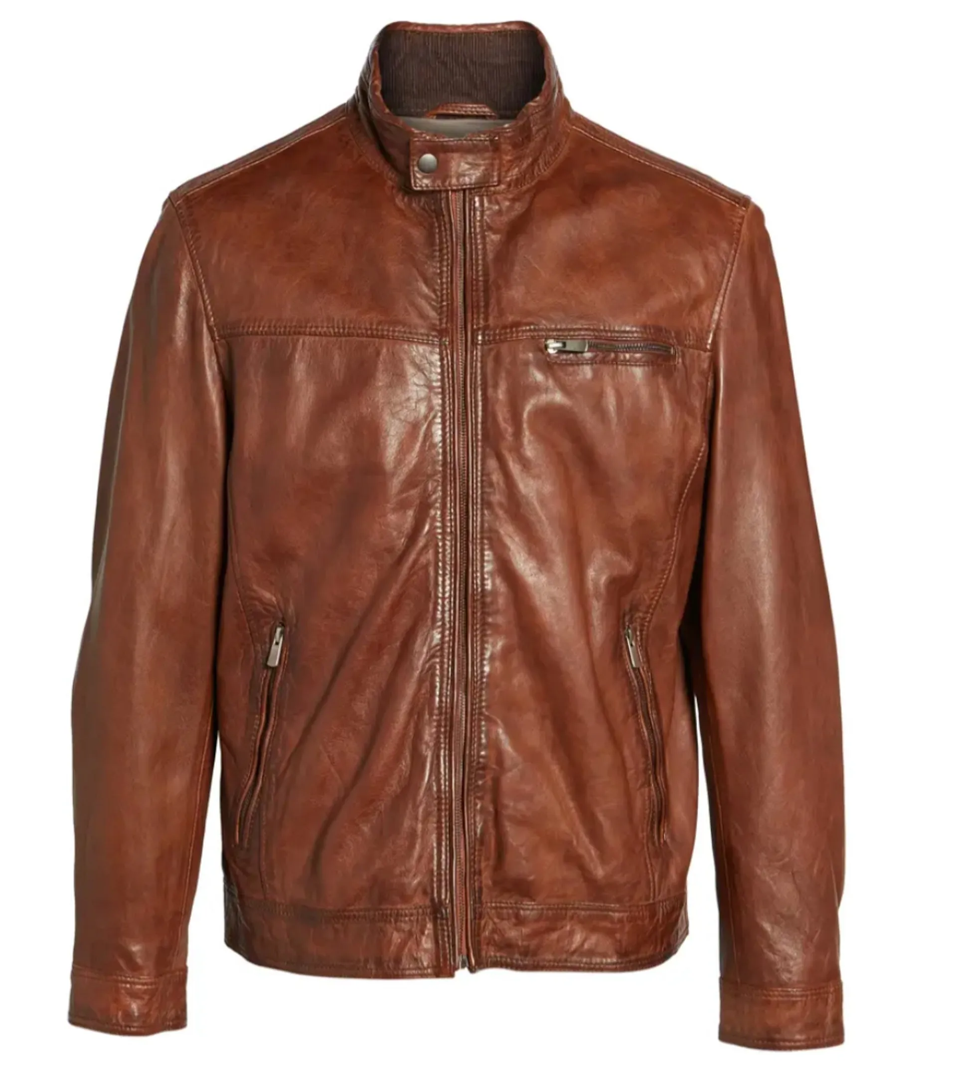 Antique Lamb Leather Bomber