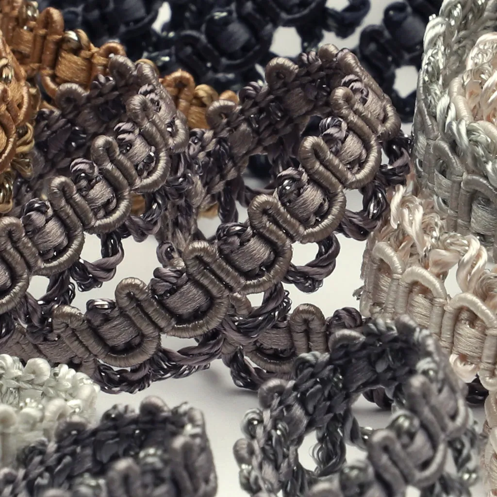 Antique Metallic Trimming Braid #105 Charcoal