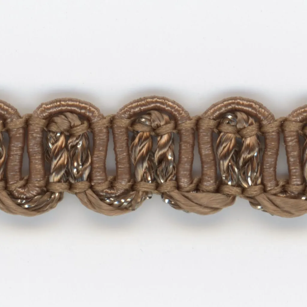Antique Metallic Trimming Braid #35 Brown