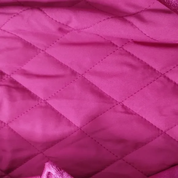AZALEA WANG Oversize Women's XL Fushia Satin Bomber Jacket Coquette Feminine