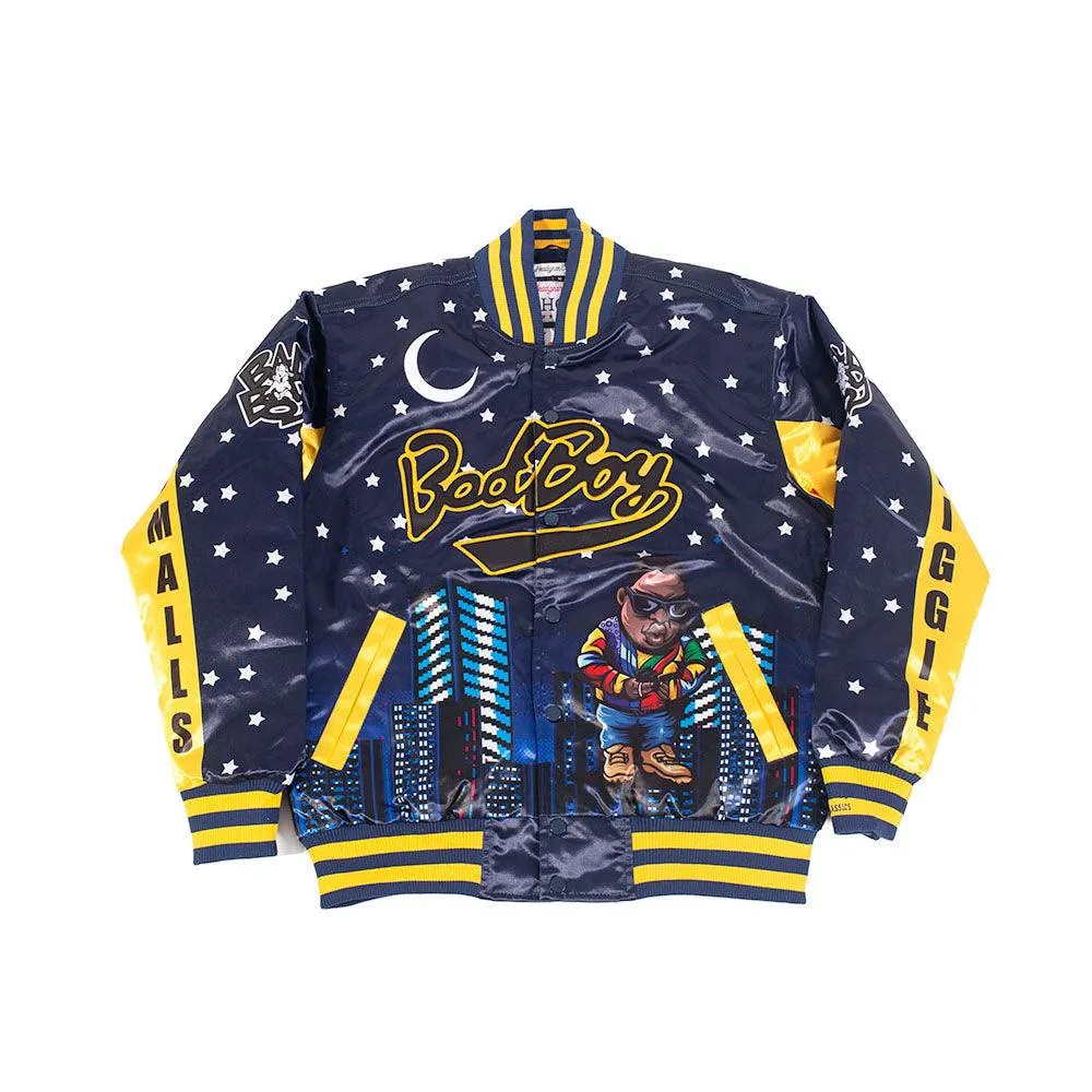 BadBoy Biggie Smalls Nightlife Satin Jacket Yellow