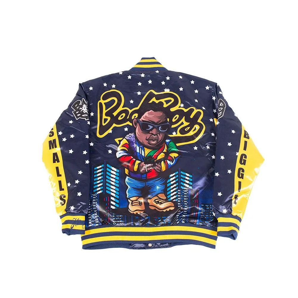 BadBoy Biggie Smalls Nightlife Satin Jacket Yellow