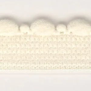 Ball Picot Stretch Tape #02 Cream