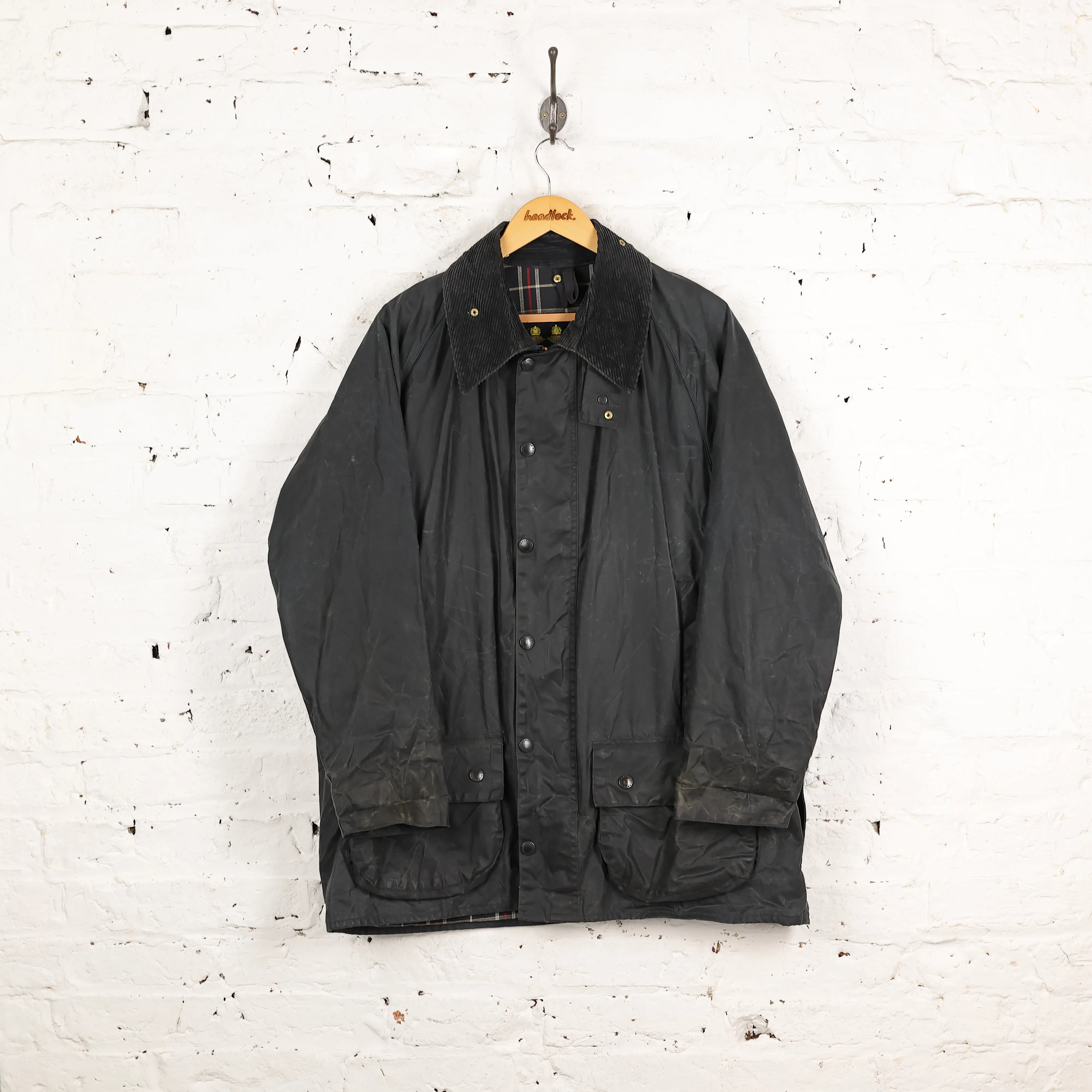 Barbour Beaufort Wax Jacket - Blue - XL