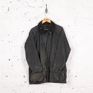 Barbour Beaufort Wax Jacket Coat - Blue - L