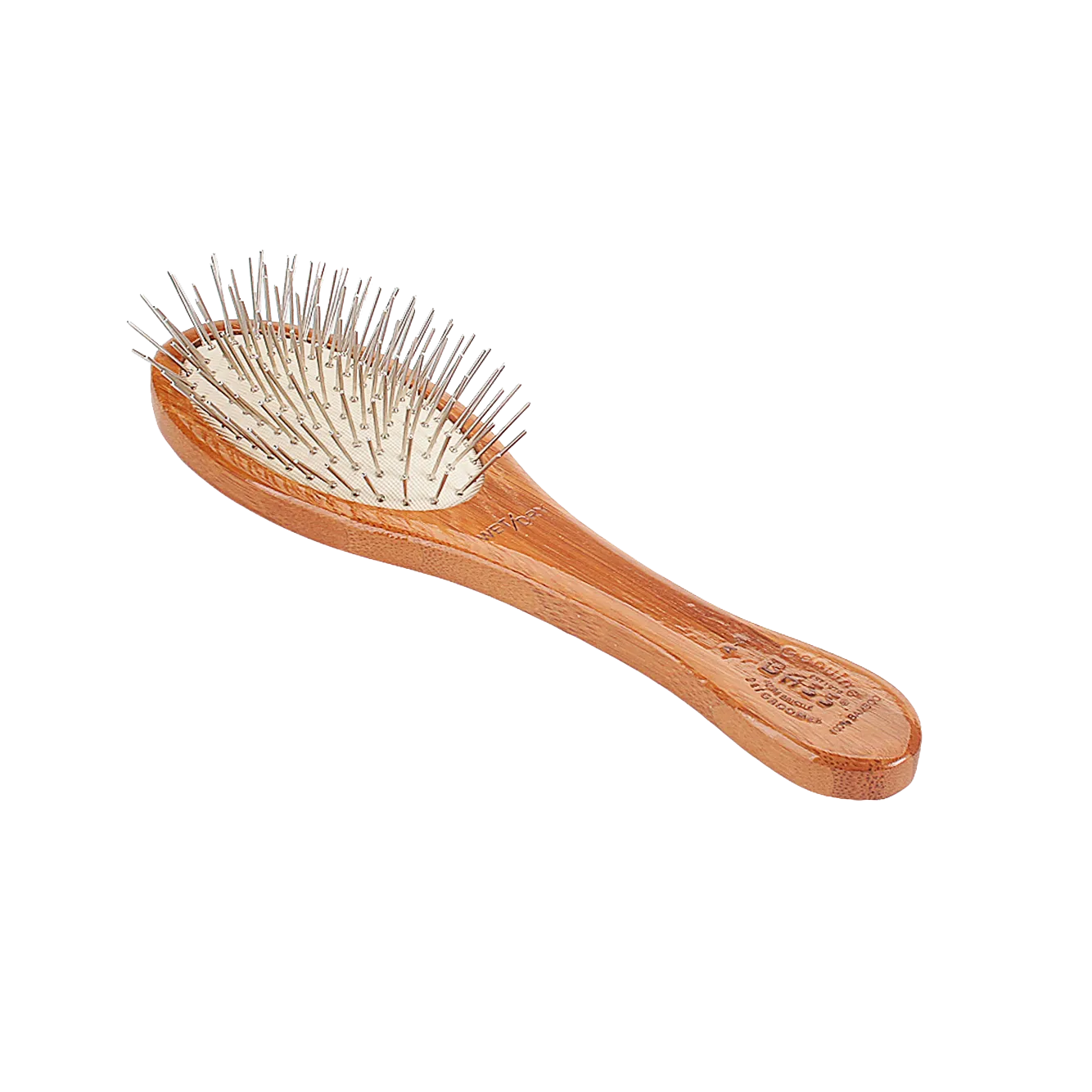 Bass Brushes - All Wire Pet Groomer - Oval With Wood Handle