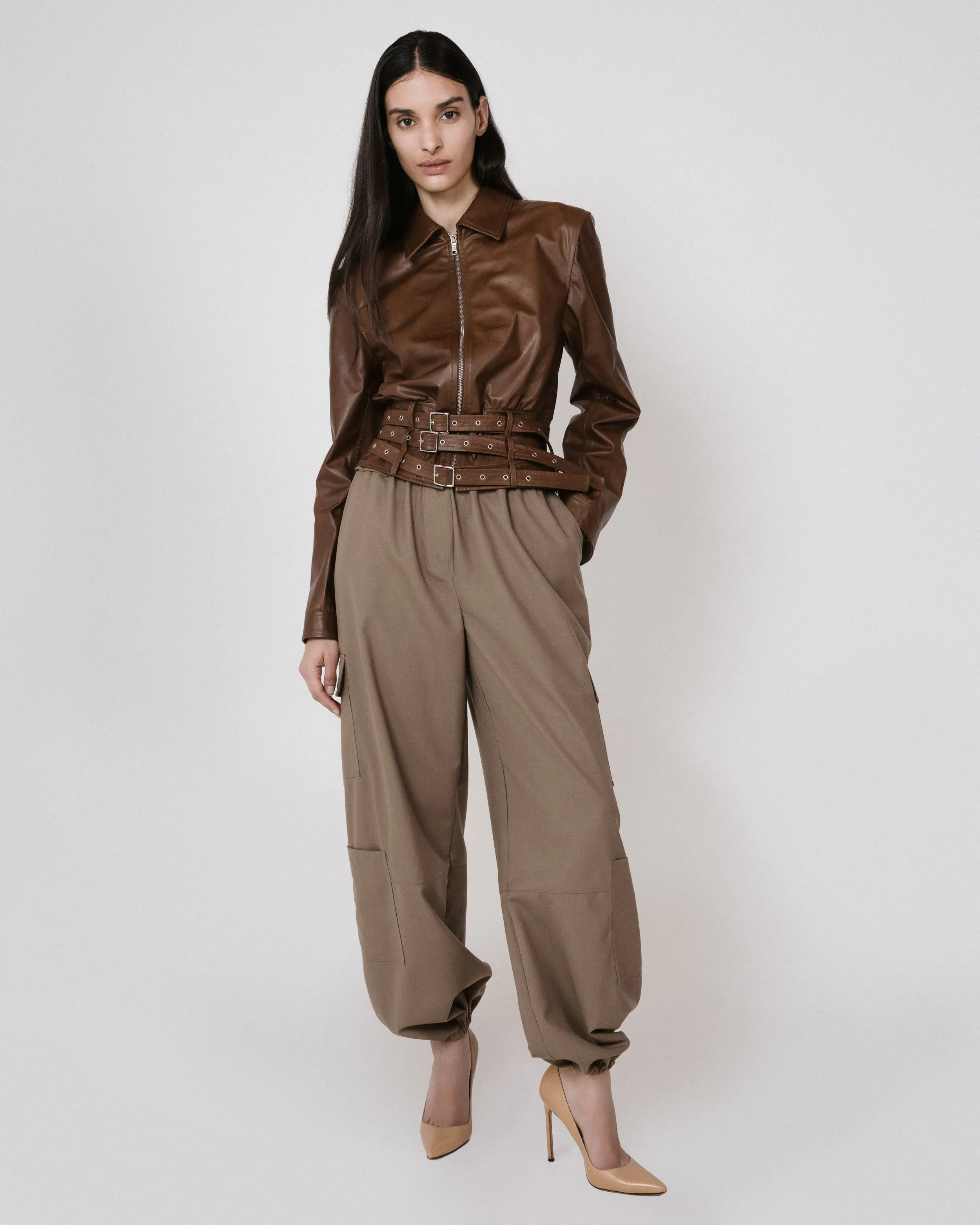 Belted Bomber Jacket
