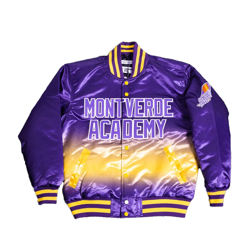 BEN SIMMONS MONTVERDE ACADEMY HIGH SCHOOL SATIN JACKET (PURPLE)