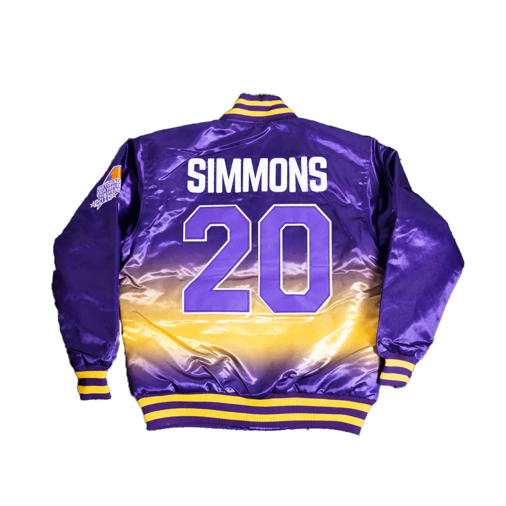BEN SIMMONS MONTVERDE ACADEMY HIGH SCHOOL SATIN JACKET (PURPLE)