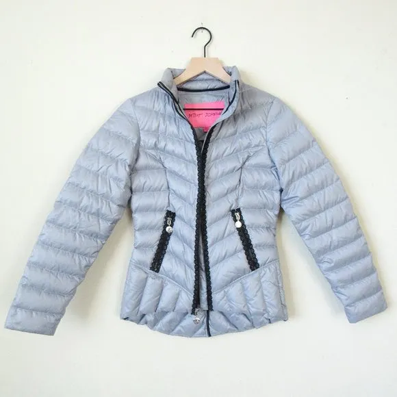 ⭐️BETSEY JOHNSON Lightweight Quilted Puffer Jacket Down Jacket SIZE- XS