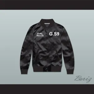 Bobby Shmurda G.S9 Black Varsity Letterman Satin Bomber Jacket