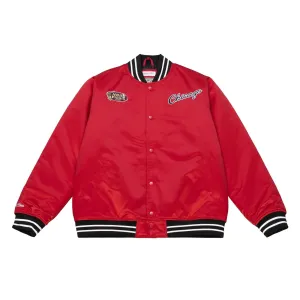 Bunda bomber Mitchell & Ness NBA Heavyweight Satin Jacket Chicago Bulls červená