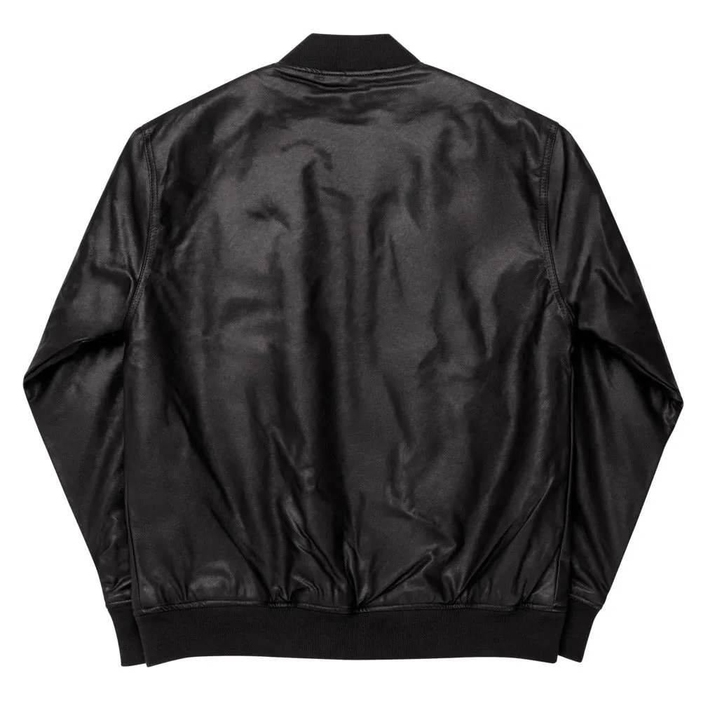 BYRTHING - Faux Leather Bomber Jacket