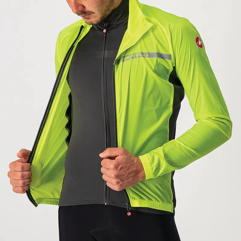 Castelli Jacket Squadra Stretch Yellow Fluo/Dark Gray