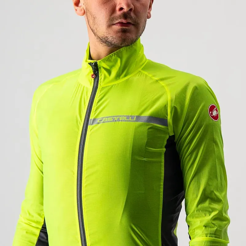 Castelli Jacket Squadra Stretch Yellow Fluo/Dark Gray