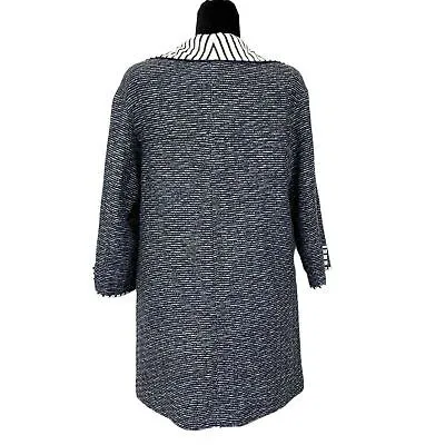 CHANEL - Spring 2017 Fantasy Tweed Coat - Navy & White - 38 US 6 NWT
