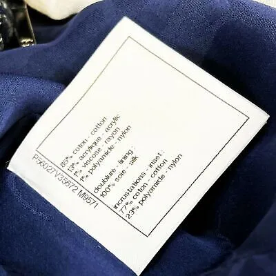 CHANEL - Spring 2017 Fantasy Tweed Coat - Navy & White - 38 US 6 NWT