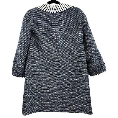CHANEL - Spring 2017 Fantasy Tweed Coat - Navy & White - 38 US 6 NWT