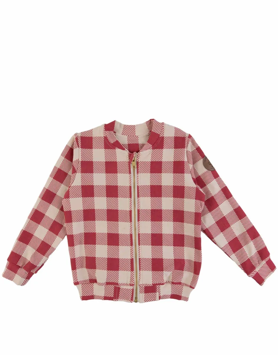Checker Bomber Jacket