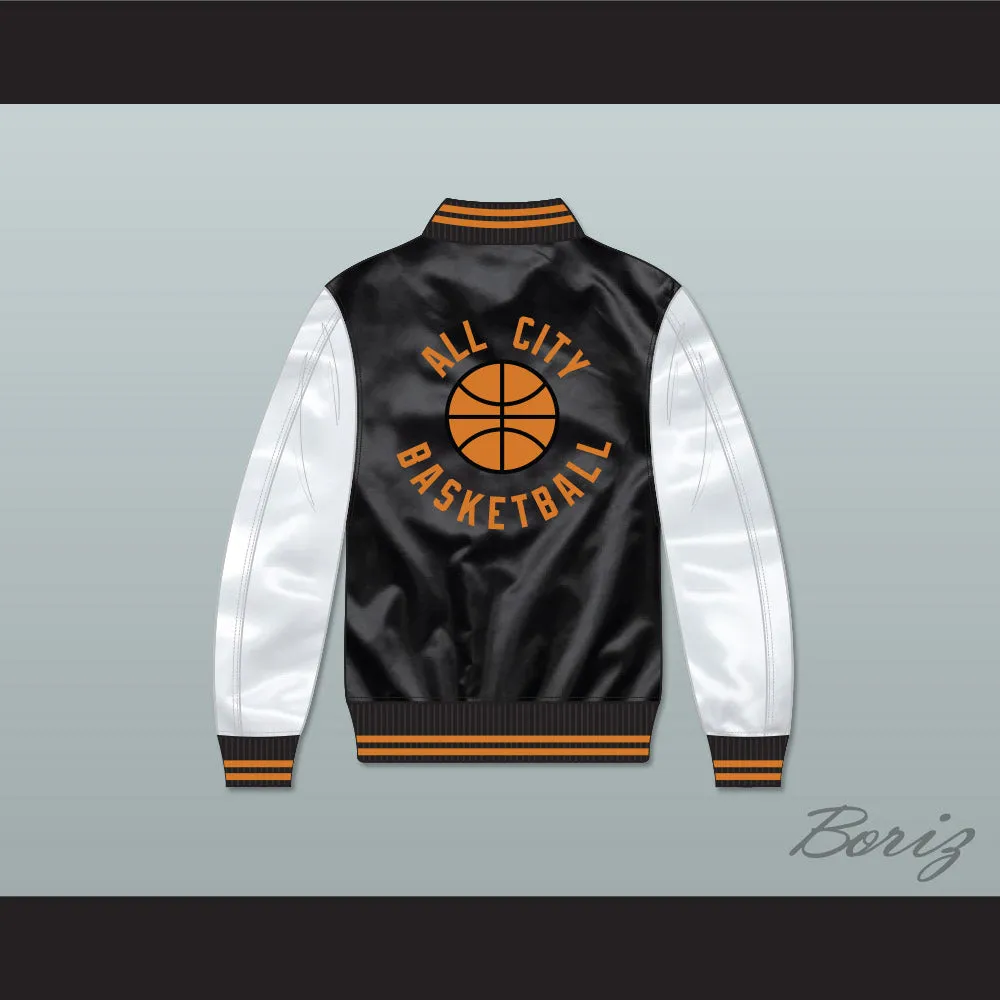 Cochise Cooley High School Black/ White Varsity Letterman Satin Bomber Jacket