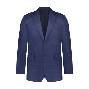 Custom Chalk Check Sport Coat - Navy