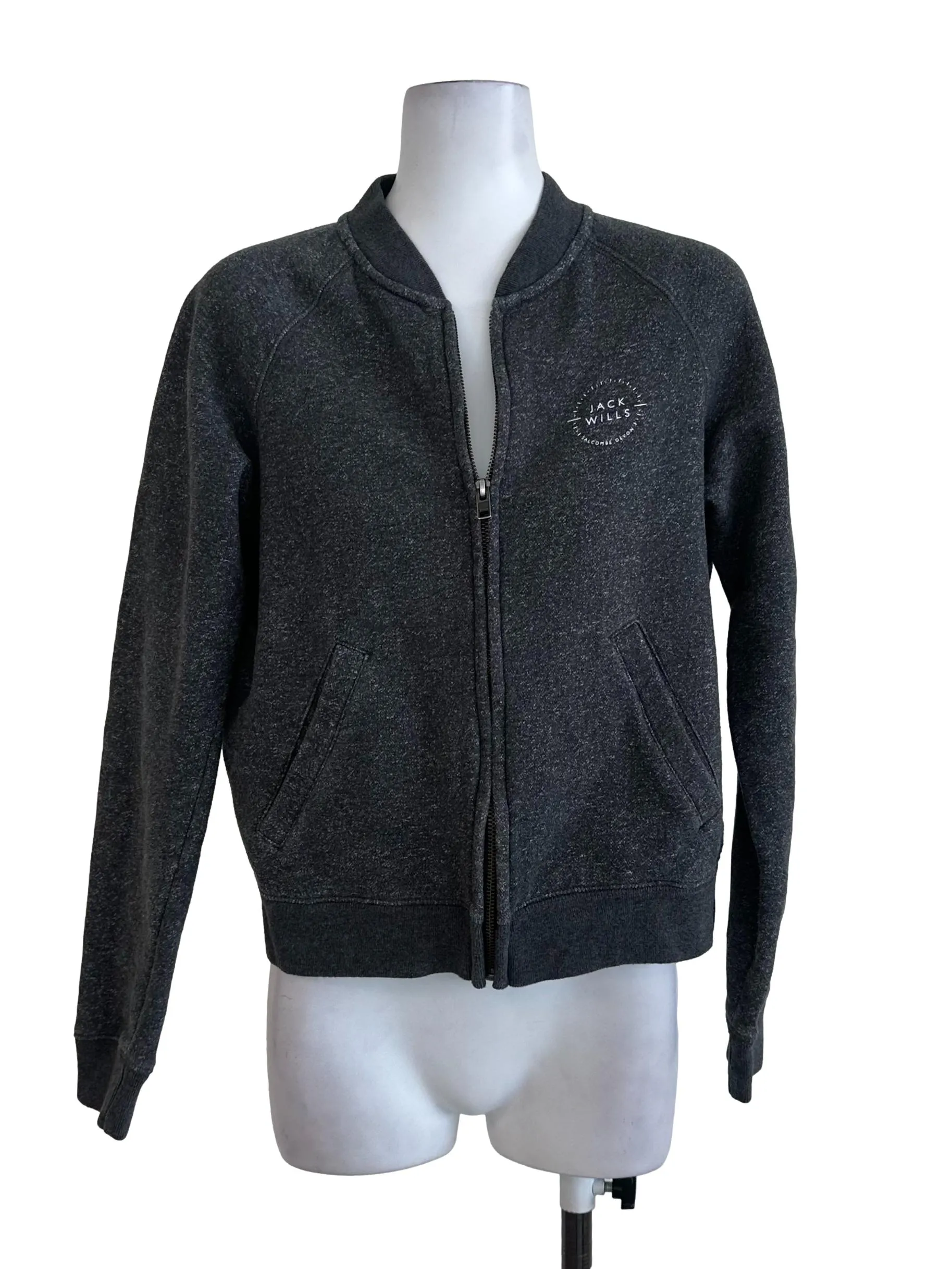 Dark Grey Plain Pocket Jacket