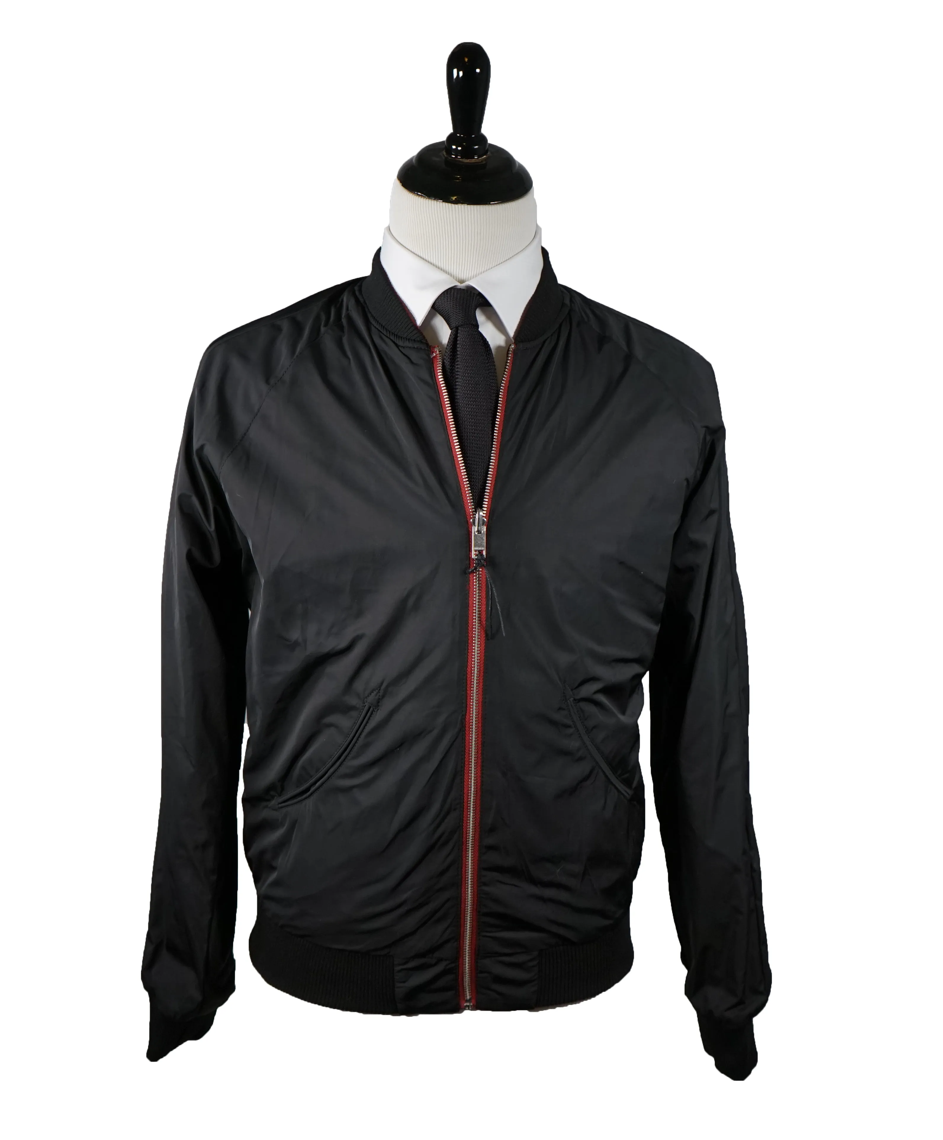 DIESEL - “J-Flam” Reversible Satin Bomber Jacket- L