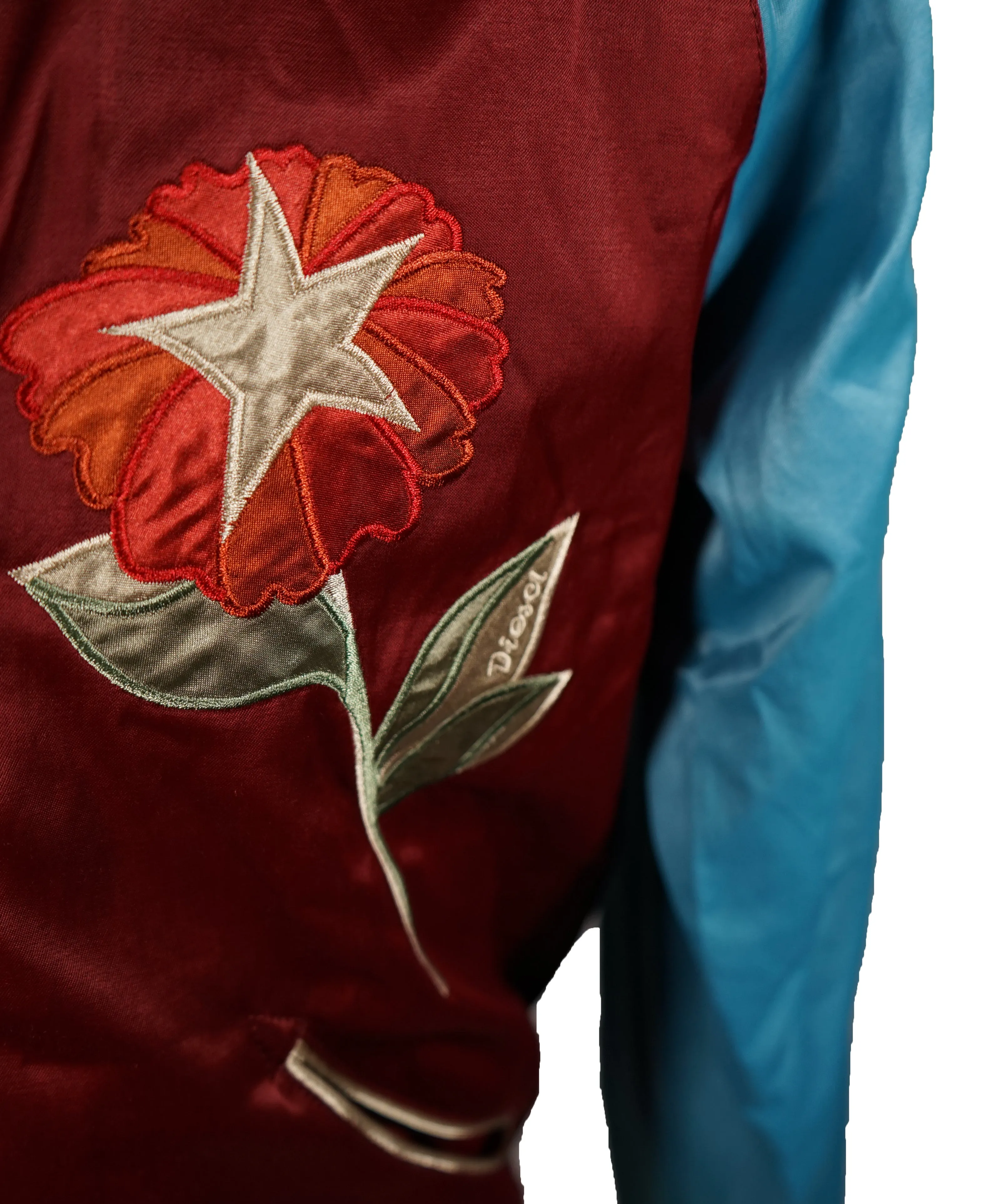 DIESEL - “J-Flam” Reversible Satin Bomber Jacket- L