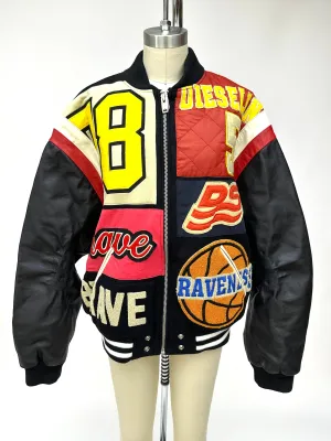 Diesel Keir Varsity Leather Bomber