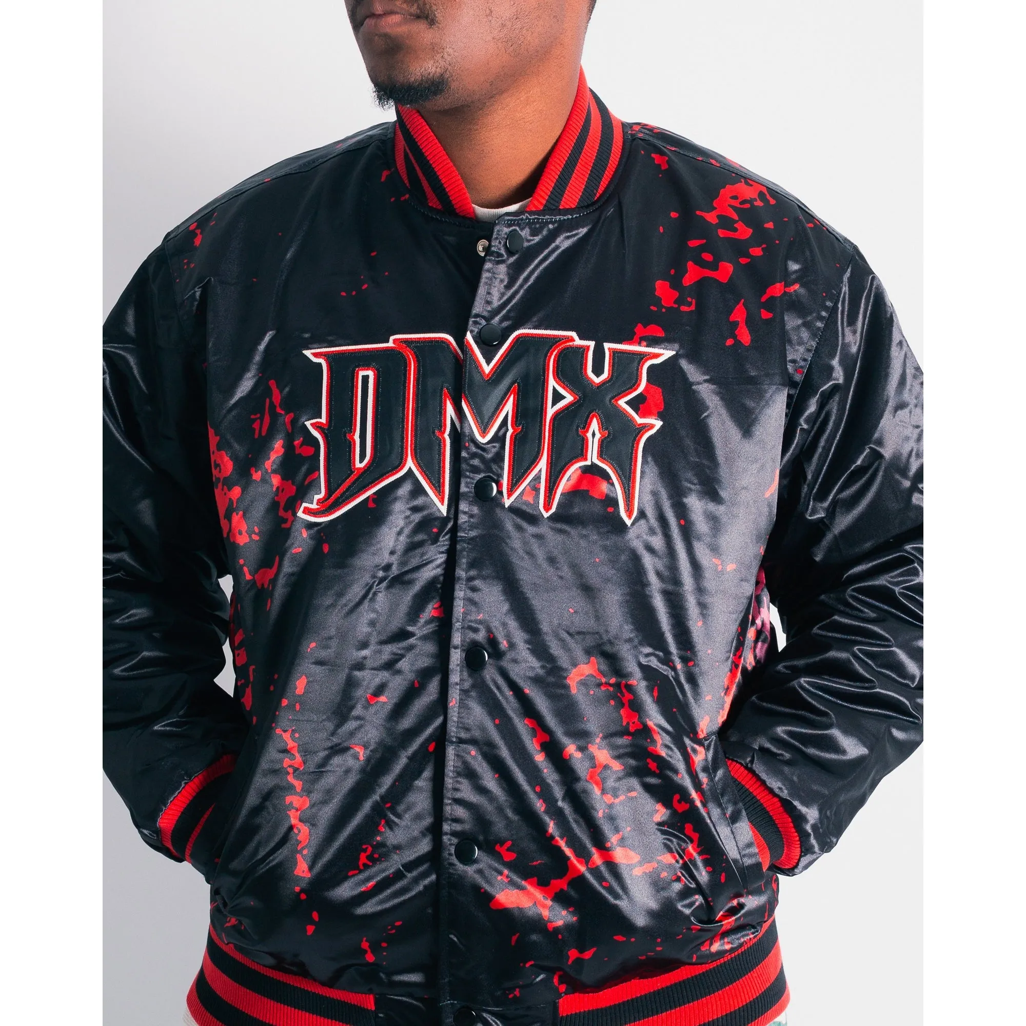 DMX FADE SATIN JACKET (BLACK)