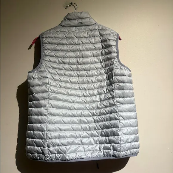 Eddie Bauer Men’s Size Medium Silver Gray Nylon Travex Quilted Puffer Vest