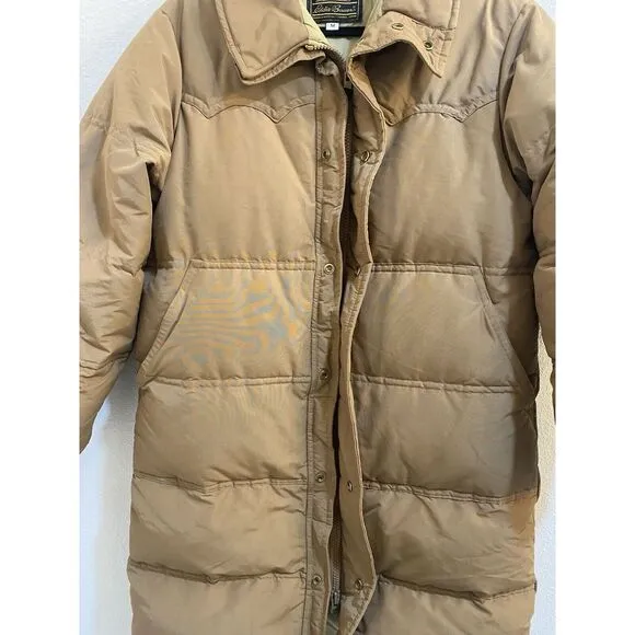 Eddie Bauer‎ Puffer Down Coat Women's Medium Tan
