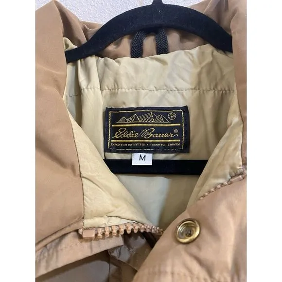 Eddie Bauer‎ Puffer Down Coat Women's Medium Tan