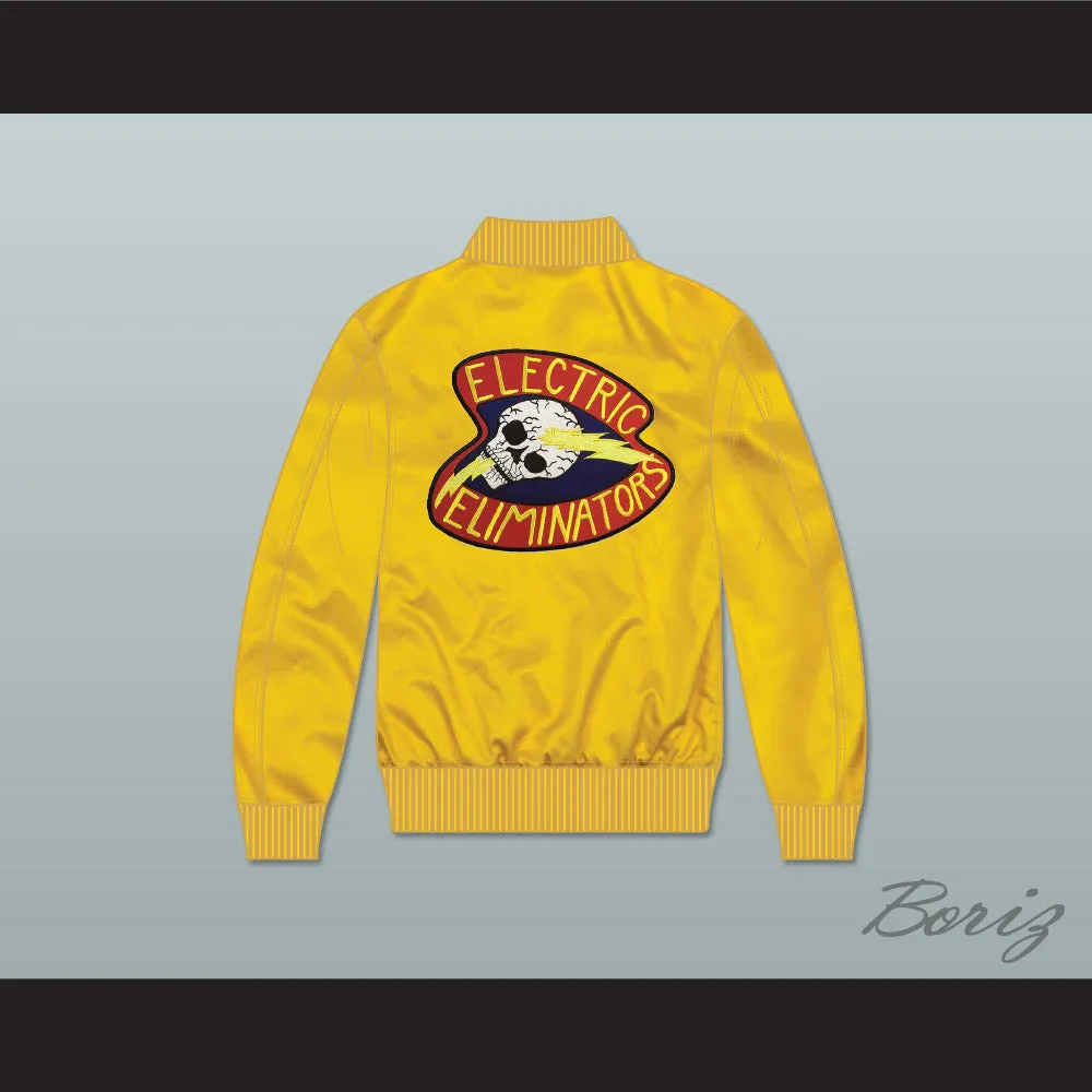 Electric Eliminators Gang Yellow Varsity Letterman Satin Bomber Jacket The Warriors