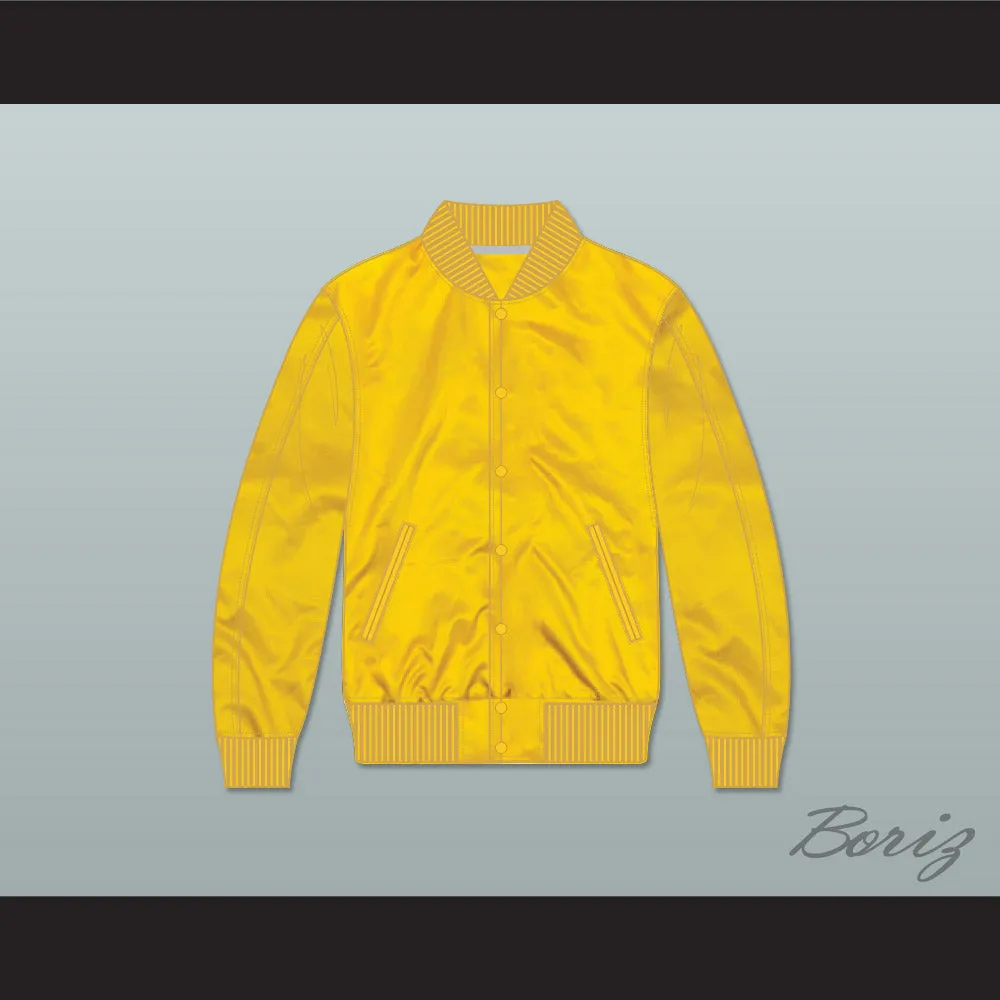 Electric Eliminators Gang Yellow Varsity Letterman Satin Bomber Jacket The Warriors