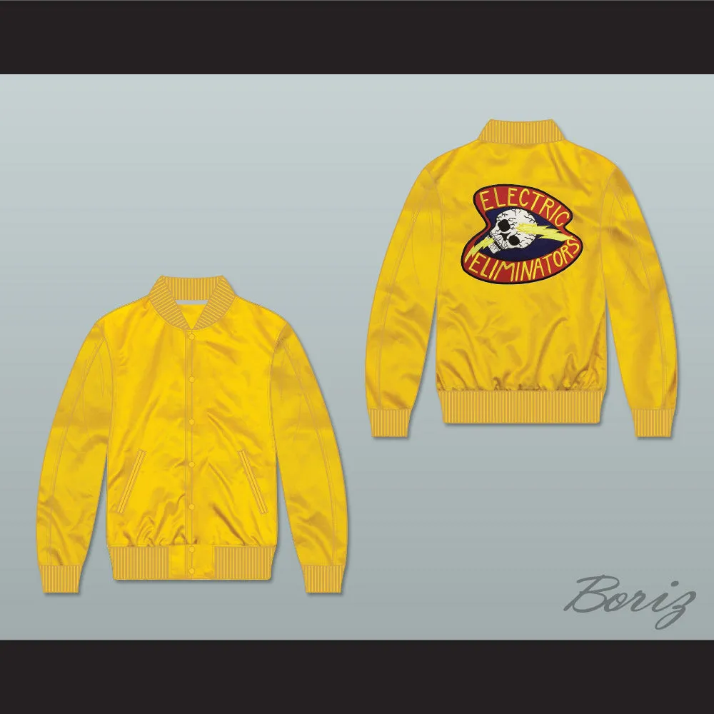 Electric Eliminators Gang Yellow Varsity Letterman Satin Bomber Jacket The Warriors