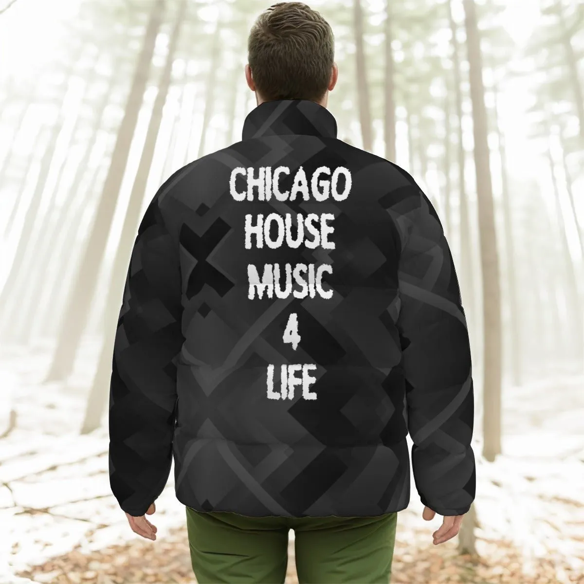 Farris Wheel Puffer Winter Jacket "Chicago House Music 4 Life"