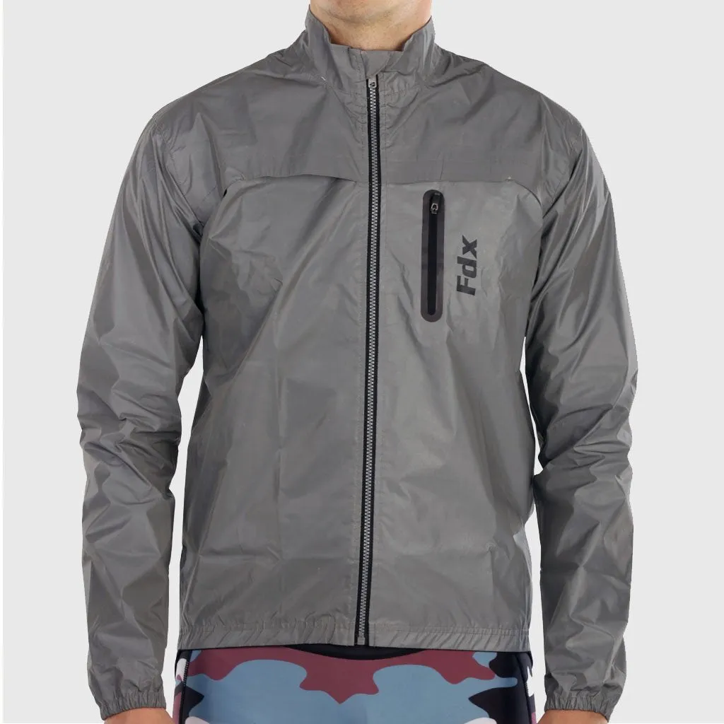 Fdx 360° Silver Men's & Boy's High Visibility Waterproof Cycling Jacket