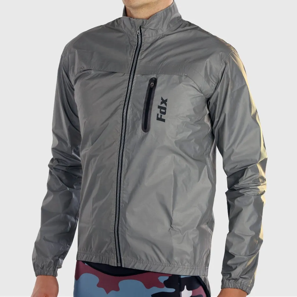 Fdx 360° Silver Men's & Boy's High Visibility Waterproof Cycling Jacket