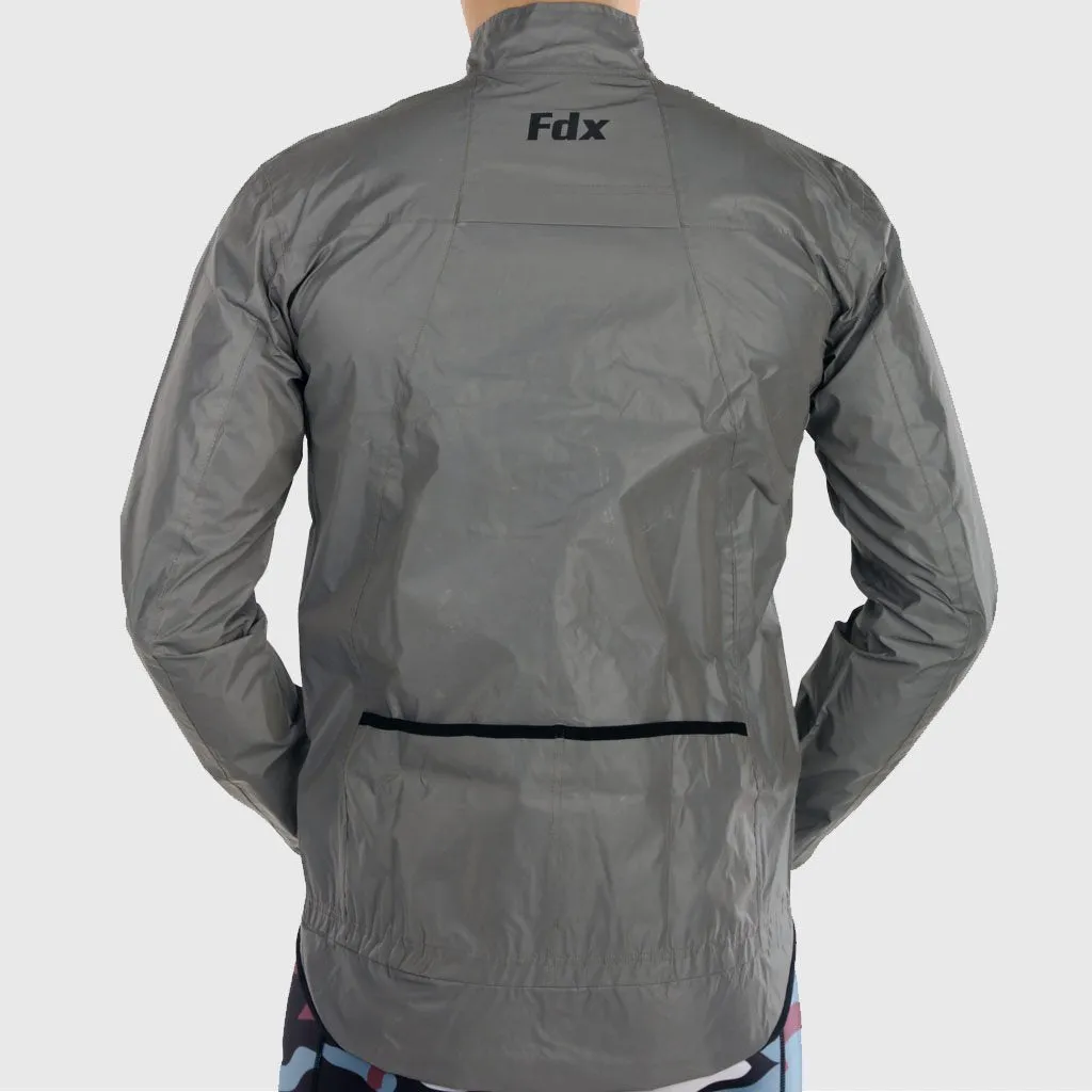 Fdx 360° Silver Men's & Boy's High Visibility Waterproof Cycling Jacket