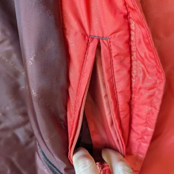Finn Flare Orange Active Puffer Zip Down Multi Pocket Jacket Womens sz S