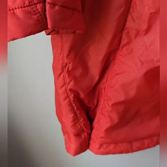 Finn Flare Orange Active Puffer Zip Down Multi Pocket Jacket Womens sz S