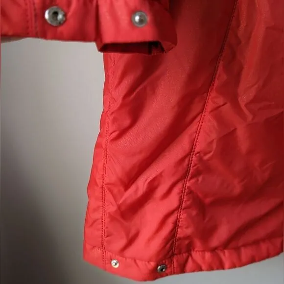 Finn Flare Orange Active Puffer Zip Down Multi Pocket Jacket Womens sz S
